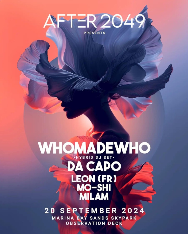 WhoMadeWho, Da Capo to Headline AFTER 2049, Singapore's Biggest Pre- Formula 1 Party