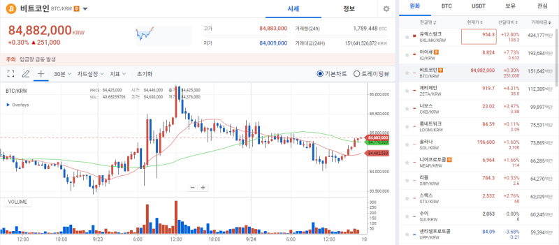 [코인 시황]비트코인, 6.3만달러선 숨고르기…알트코인, 상승