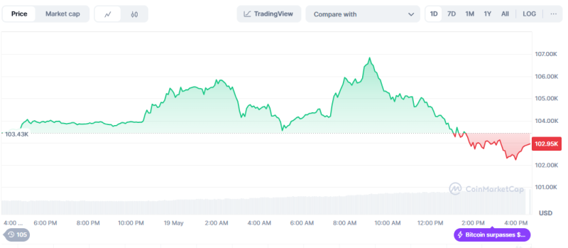 Surged Cryptocurrency Plunges on Profit-Taking Sell-Off