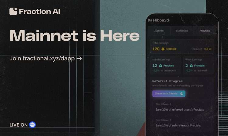 프랙션 AI, 메인넷 출시 및 자동 훈련 플랫폼 오픈
