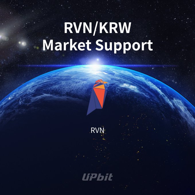 업비트, 레이븐코인(RVN) 원화 마켓 상장