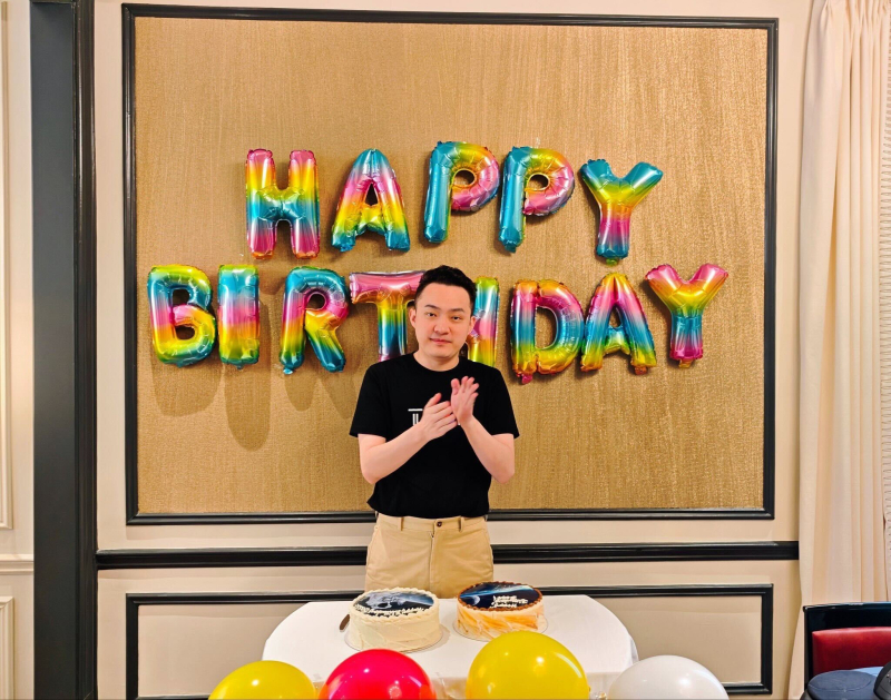 7월 30일 35번 째 생일을 맞이 한 저스틴 선 <br />
(출처= X : @justinsuntron)