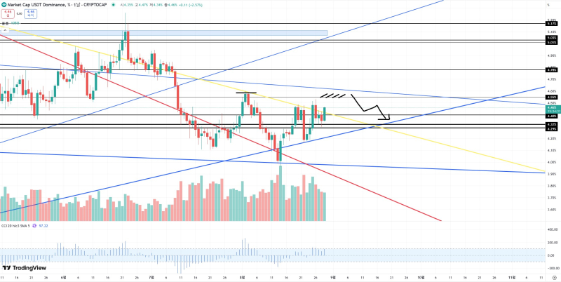 테더 도미넌스(USDT.D) 일 봉 차트