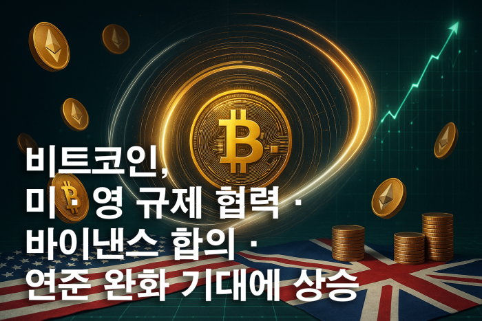  비트코인, 미·영 규제 협력·바이낸스 합의·연준 완화 기대에 상승