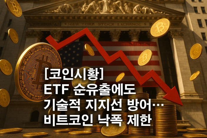 ETF 순유출에도 기술적 지지선 방어···비트코인 낙폭 제한