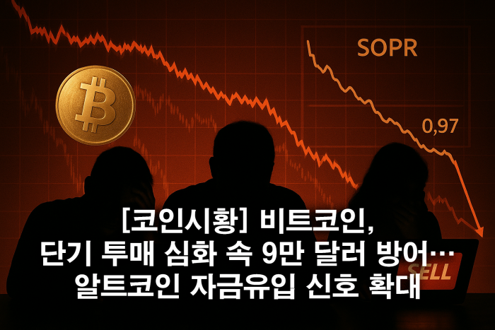  비트코인, 단기 투매 심화 속 9만 달러 방어··· 알트코인 자금유입 신호 확대