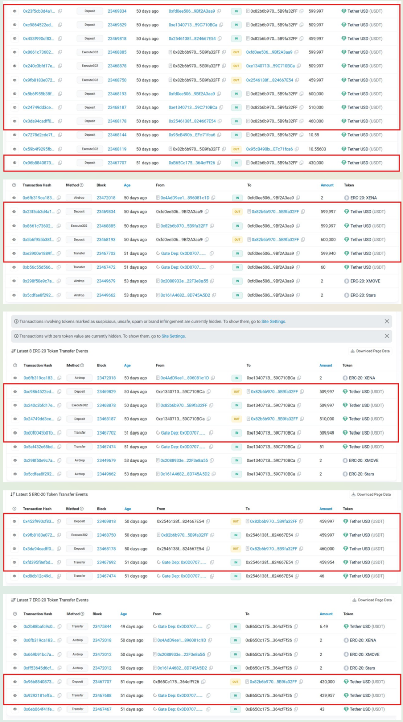 ADEN 입출금 지갑(ETH) <br />
0x82b6b970711C07FE98Fa60C9d80f1be5B9fa32FF <br />
 <br />
ADEN 입출금 지갑(BNB) <br />
0x331140Ca941CD0F00D429d60F5E82054395CD6B9 <br />
 <br />
GATE 자금 60만 테더(2025.09.29) <br />
0xfd0ee5068DFF351e3eF82c29673A4fE9Bf2A3aa9 <br />
 <br />
GATE 자금 51만 테더(2025.09.29) <br />
0xe1340713e229d52d075cb14676faeaa59c710bca <br />
 <br />
GATE 자금 46만 테더(2025.09.29) <br />
0x2546138fcfa758ee9a7da21b01e7154824667e54 <br />
 <br />
GATE 자금 43만 테더(2025.09.29) <br />
0xB65Cc1753C0232C6D70770f37c9351d364cfFf26 <br />
 <br />
이름없는 지갑 <br />
1. 0x6d5c9F41DbF2b47e2A802f6FA415B70fC98492D5 <br />
2. 0xb83F19d9e6824C27c7d46E5C78201A70E949243C <br />
3. 0xbB2Ea70C9E858123480642Cf96acbcCE1372dCe1 <br />
 <br />
LayerZero: EndpointV2 <br />
0x1a44076050125825900e736c501f859c50fE728c