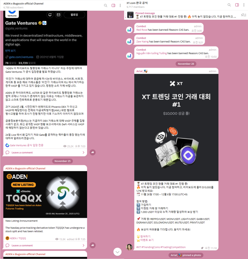 불법 가상자산 취급업자 텔레그램 커뮤니티