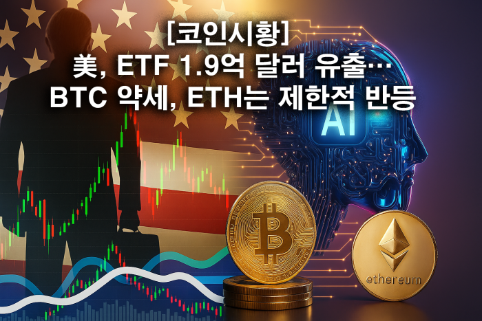 美, ETF 자금 1.9억 달러 유출···비트코인 약세