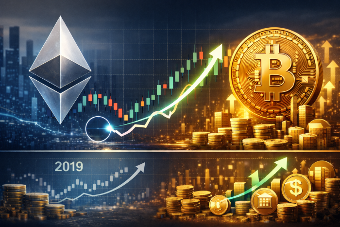 ETH·BTC 비율 4월 저점···2019년 반등 국면과 유사