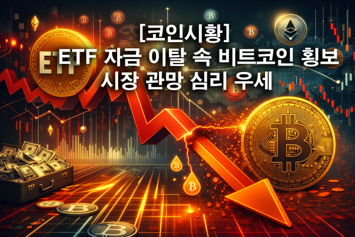 ETF 자금 이탈에 비트코인 9만 달러 붕괴···유동성 위축 속 약세 횡보
