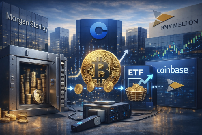 모건스탠리, 비트코인 ETF 수탁에 코인베이스·BNY 선정
