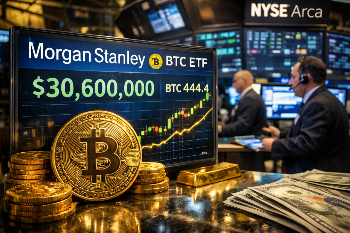 모건스탠리, 비트코인 ETF 첫날 3,060만 달러 유입