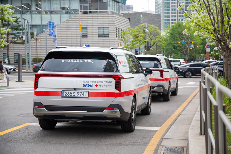 업비트, 대한적십자사에 재난대응의료팀 차량 5대 제공…이동형 의료 인프라 확충 지원