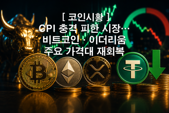  CPI 충격 피한 시장···비트코인·이더리움 주요 가격대 재회복