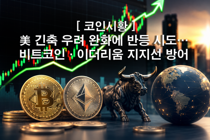  美 긴축 우려 완화에 반등 시도···비트코인·이더리움 지지선 방어