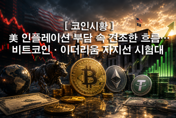  美 인플레이션 부담 속 견조한 흐름···비트코인·이더리움 지지선 시험대